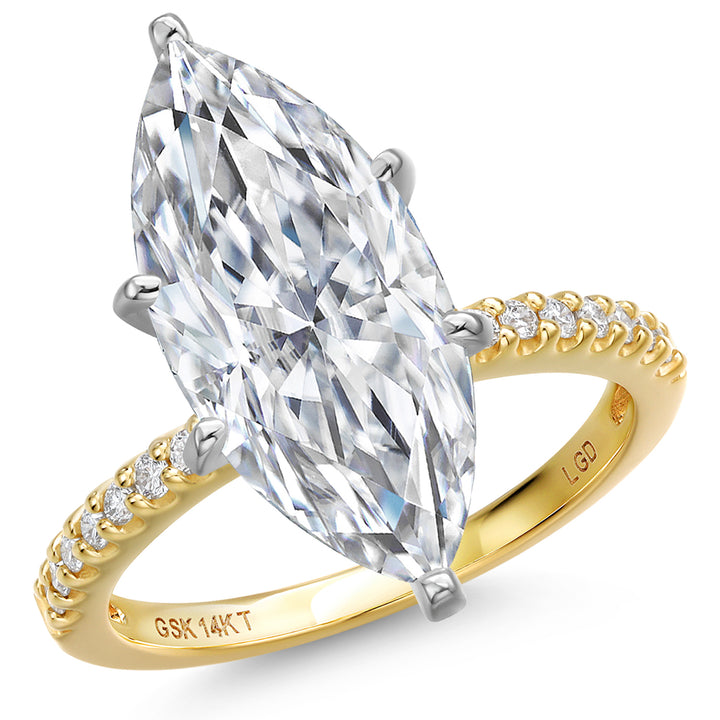 Marquise Cut_Center 5.00ct_5_Ring in 14K Two Tone Gold