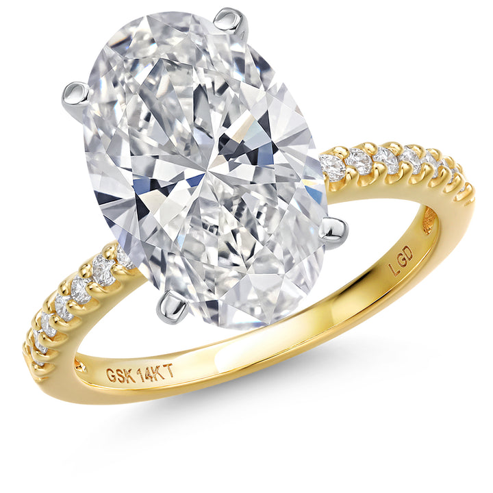 Oval_Center 5ct_5_Ring in 14K Two Tone Gold