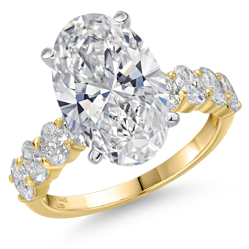 Oval Cut_Center 5.00ct_8_Ring in 14K Two Tone Gold