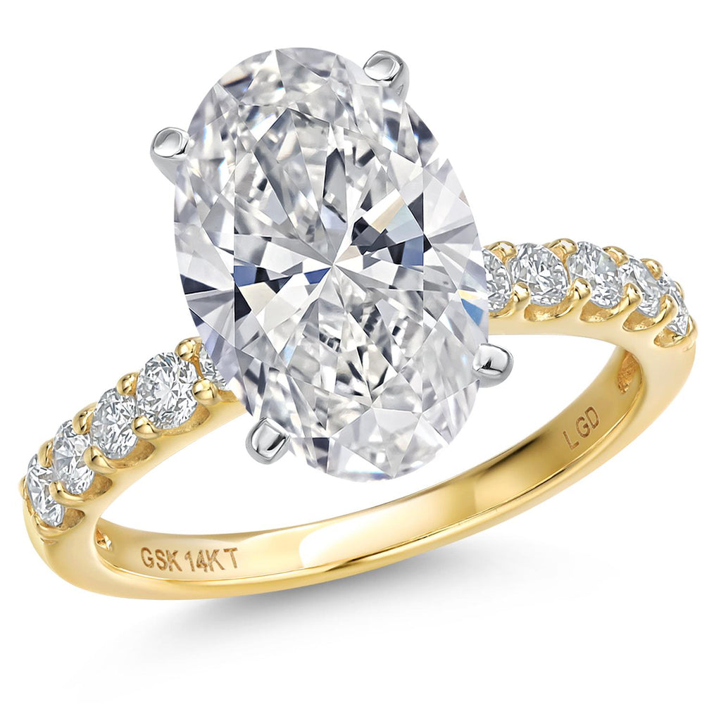 Oval Cut_Center 5ct_6_Ring in 14K Two Tone Gold