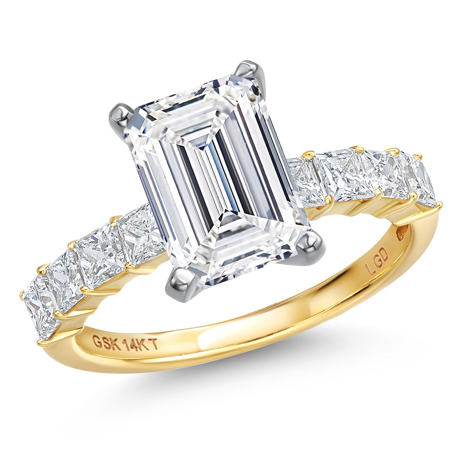 Center 4ct_9_Ring in 14K Two Tone Gold