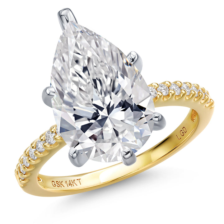 1-5 Cttw IGI Certified Lab Grown Diamond in 14K Two-Tone Gold Engagement Ring For Women | D-E Color | VS1 Clarity | Wedding Anniversary Gold Ring