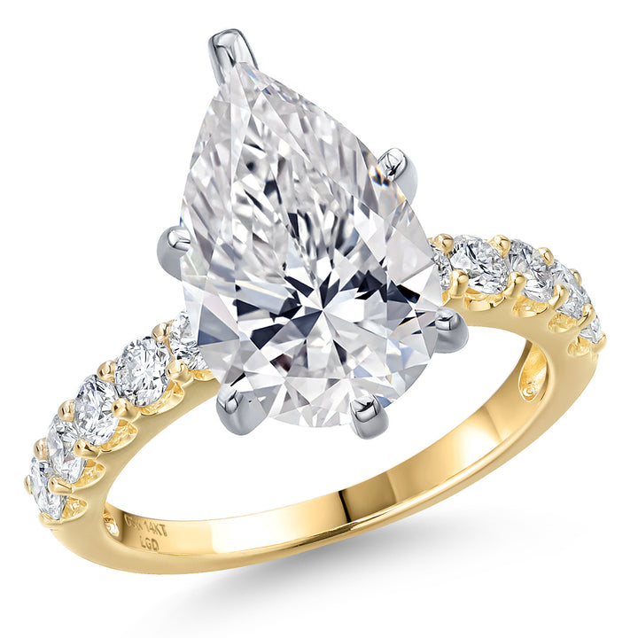Pear Shape_Center 5.00ct_5_Ring in 14K Two Tone Gold