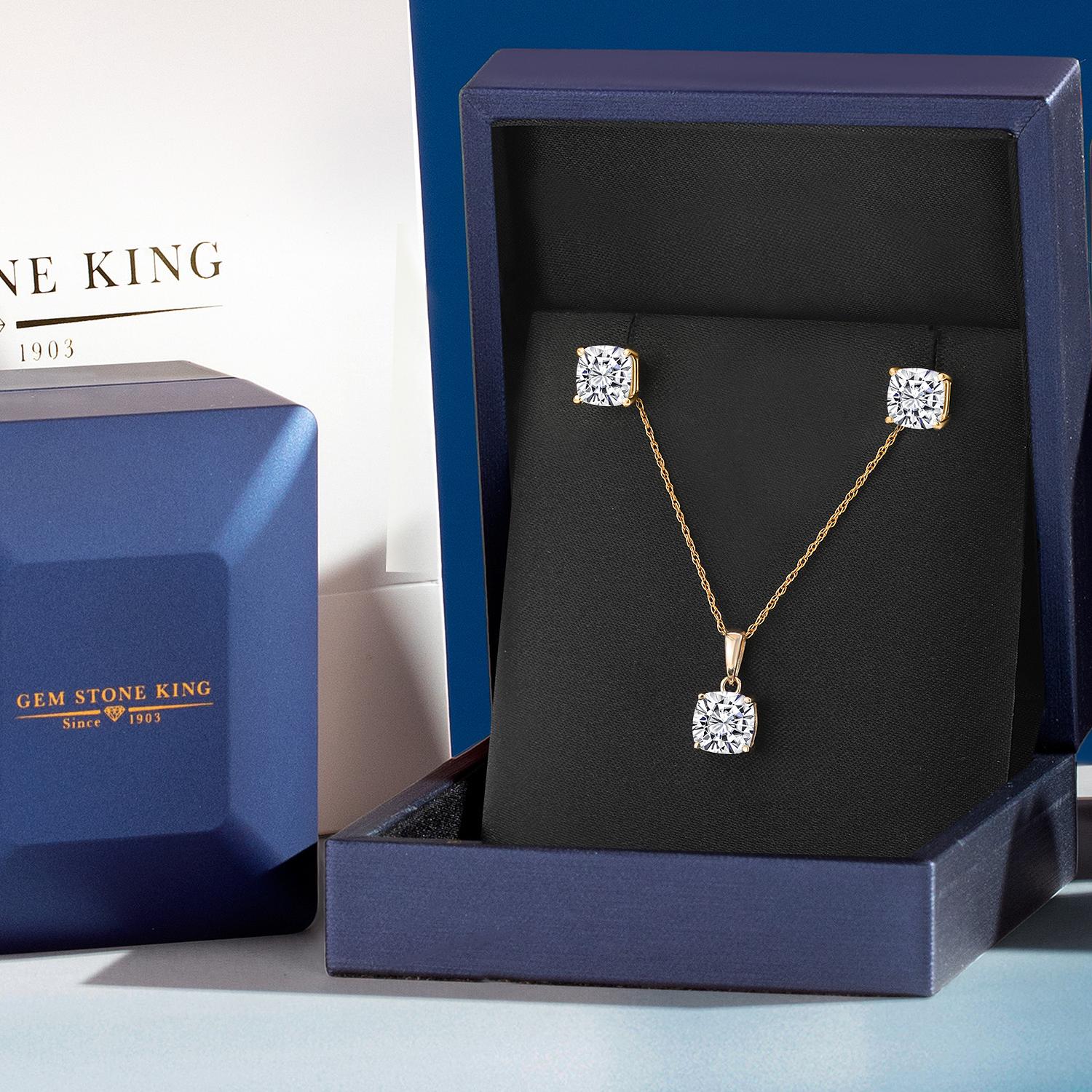 Pendant Earrings Set in 14K Yellow Gold