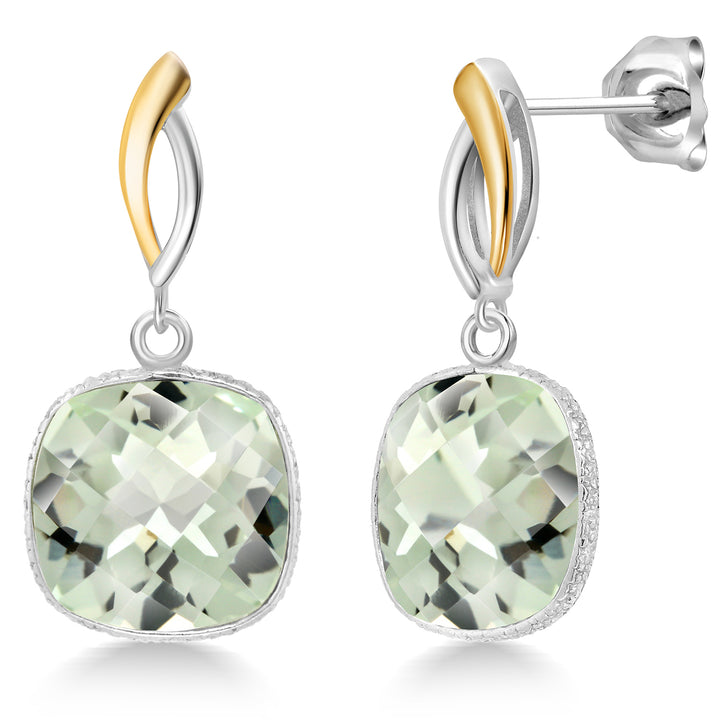 Earrings in 925 Sterling Silver and 10K Yellow Gold