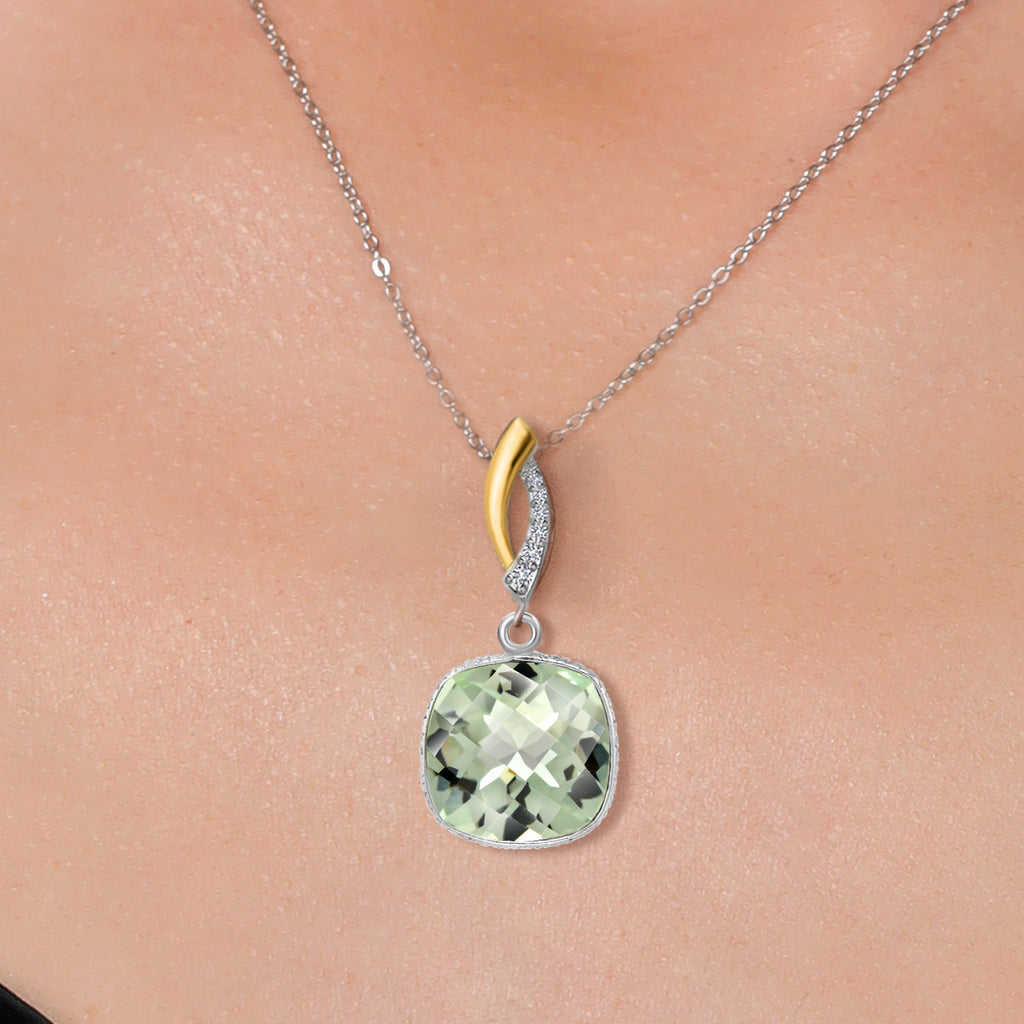 Pendant in 925 Sterling Silver and 10K Yellow Gold