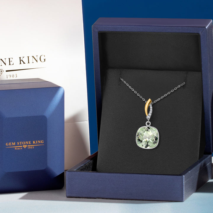 Pendant in 925 Sterling Silver and 10K Yellow Gold