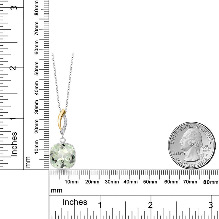 Pendant in 925 Sterling Silver and 10K Yellow Gold