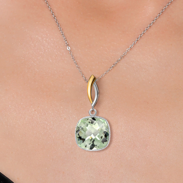 Pendant in 925 Sterling Silver and 10K Yellow Gold