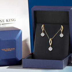 Pendant Earrings Set in 14K Yellow Gold