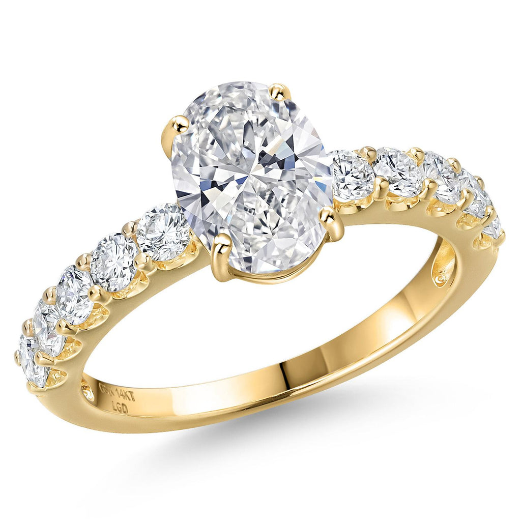 Oval Cut_Center 1.50ct_5_Ring in 14K Yellow Gold