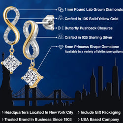 Earrings in 925 Sterling Silver and 10K Yellow Gold