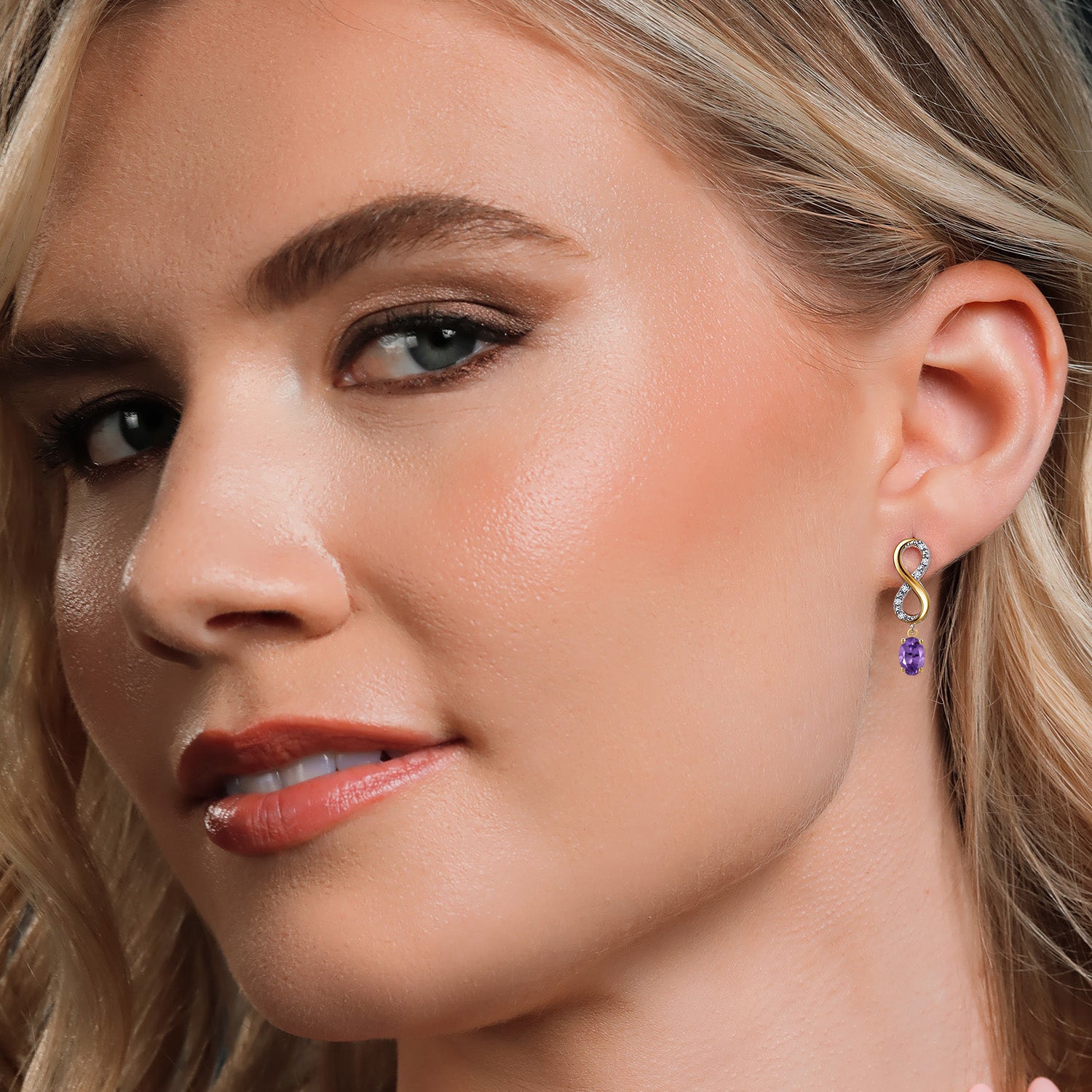 Earrings in 925 Sterling Silver and 10K Yellow Gold