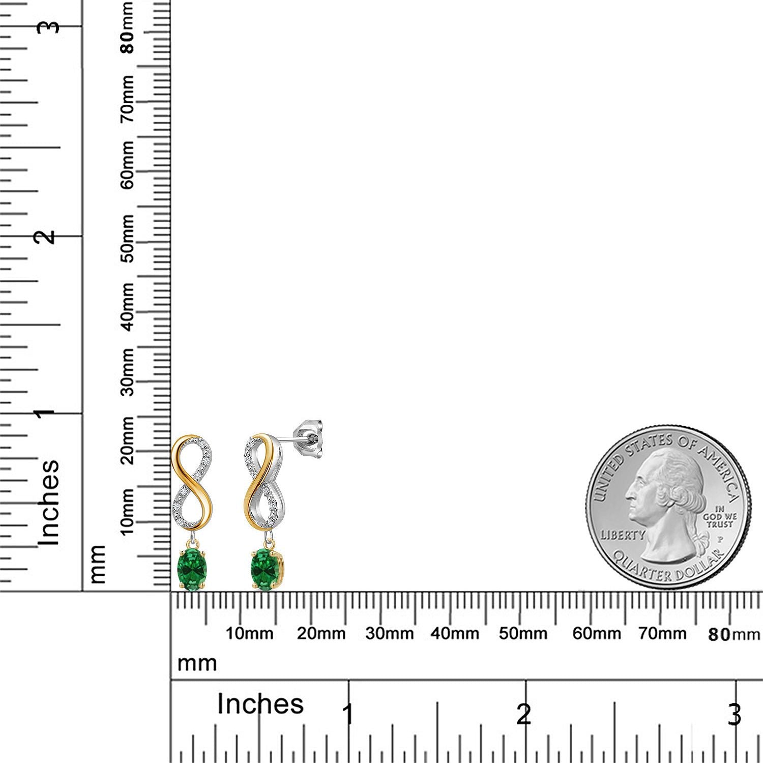 Earrings in 925 Sterling Silver and 10K Yellow Gold