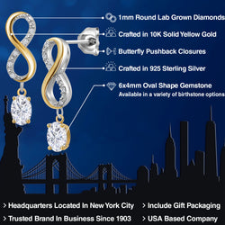 Earrings in 925 Sterling Silver and 10K Yellow Gold