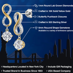Earrings in 925 Sterling Silver and 10K Yellow Gold