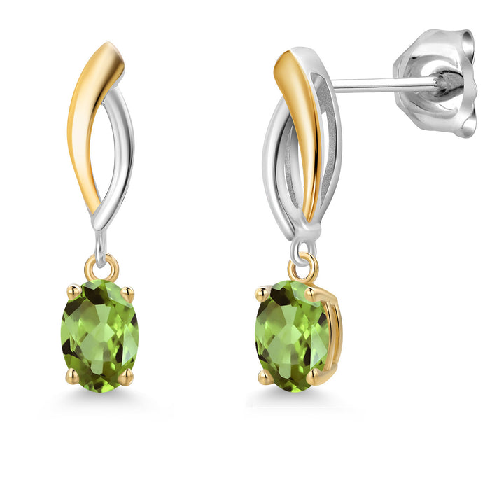Earrings in 925 Sterling Silver and 10K Yellow Gold