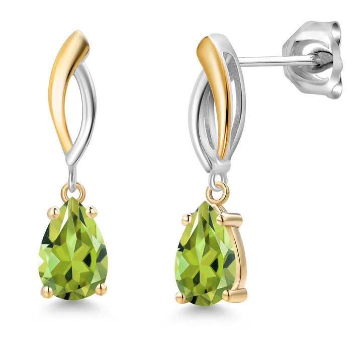Earrings in 925 Sterling Silver and 10K Yellow Gold