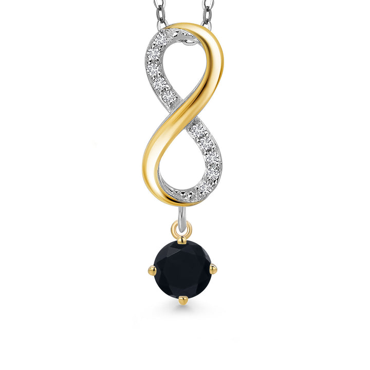 Pendant in 925 Sterling Silver and 10K Yellow Gold