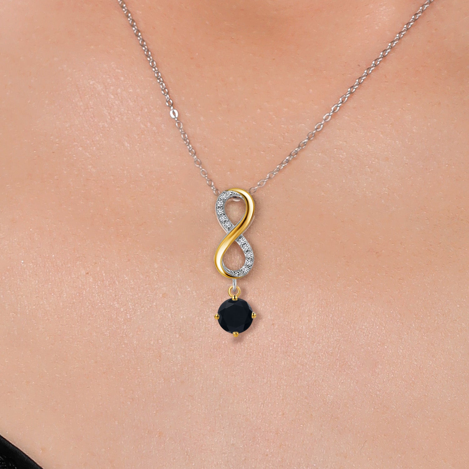 Pendant in 925 Sterling Silver and 10K Yellow Gold