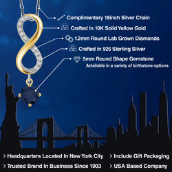 Pendant in 925 Sterling Silver and 10K Yellow Gold