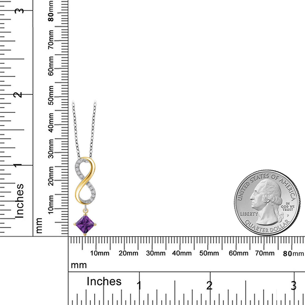 Pendant in 925 Sterling Silver and 10K Yellow Gold