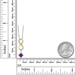 Pendant in 925 Sterling Silver and 10K Yellow Gold