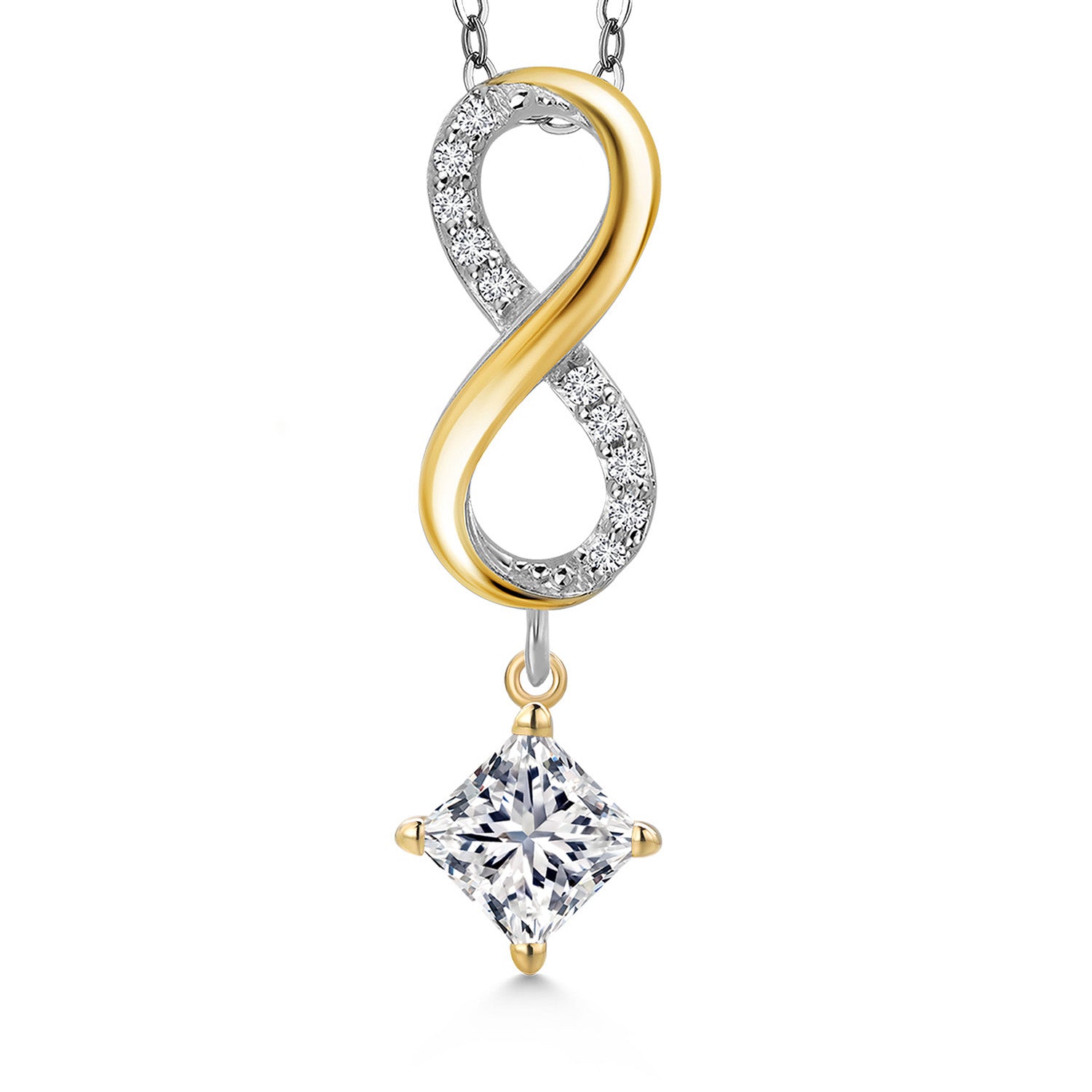 Pendant in 925 Sterling Silver and 10K Yellow Gold