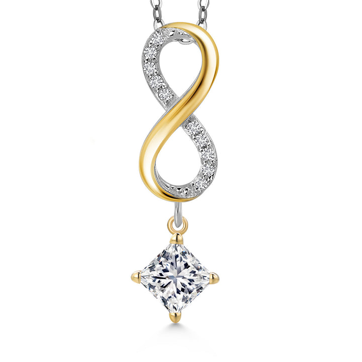 Pendant in 925 Sterling Silver and 10K Yellow Gold