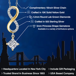 Pendant in 925 Sterling Silver and 10K Yellow Gold