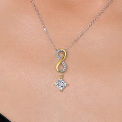 Pendant in 925 Sterling Silver and 10K Yellow Gold