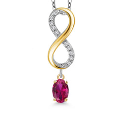 Pendant in 925 Sterling Silver and 10K Yellow Gold