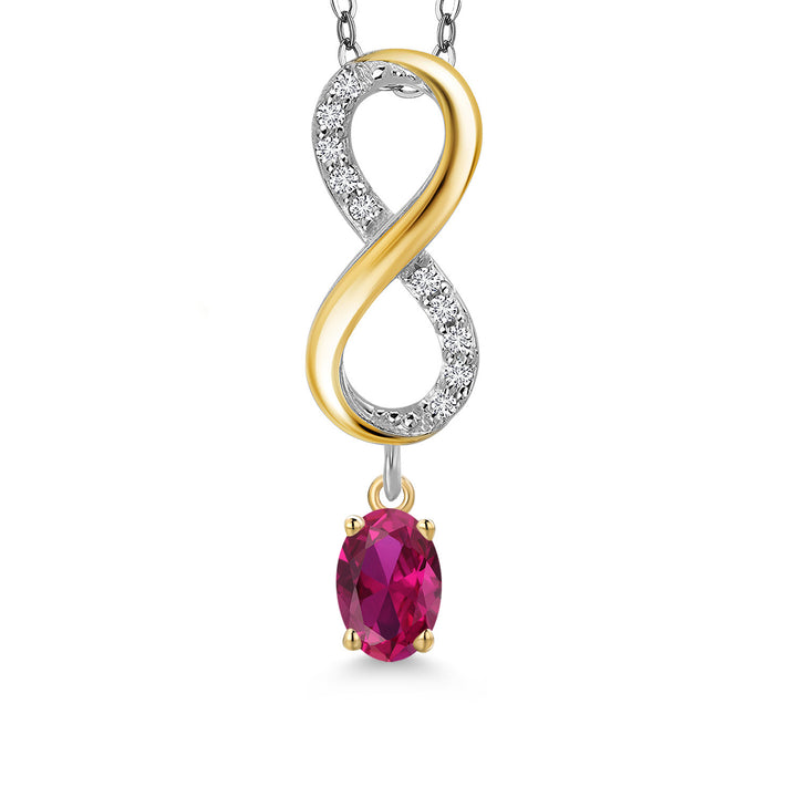 Pendant in 925 Sterling Silver and 10K Yellow Gold