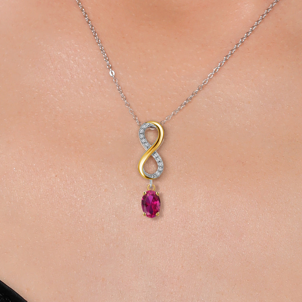 Pendant in 925 Sterling Silver and 10K Yellow Gold