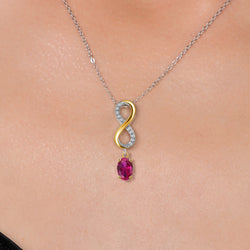 Pendant in 925 Sterling Silver and 10K Yellow Gold
