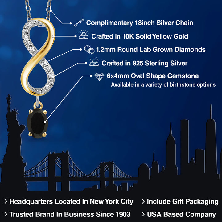 Pendant in 925 Sterling Silver and 10K Yellow Gold