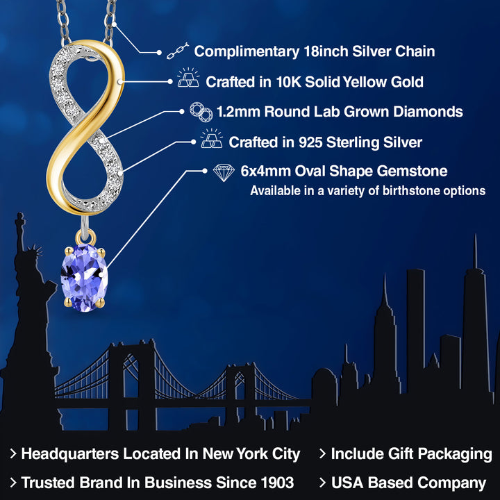 Pendant in 925 Sterling Silver and 10K Yellow Gold