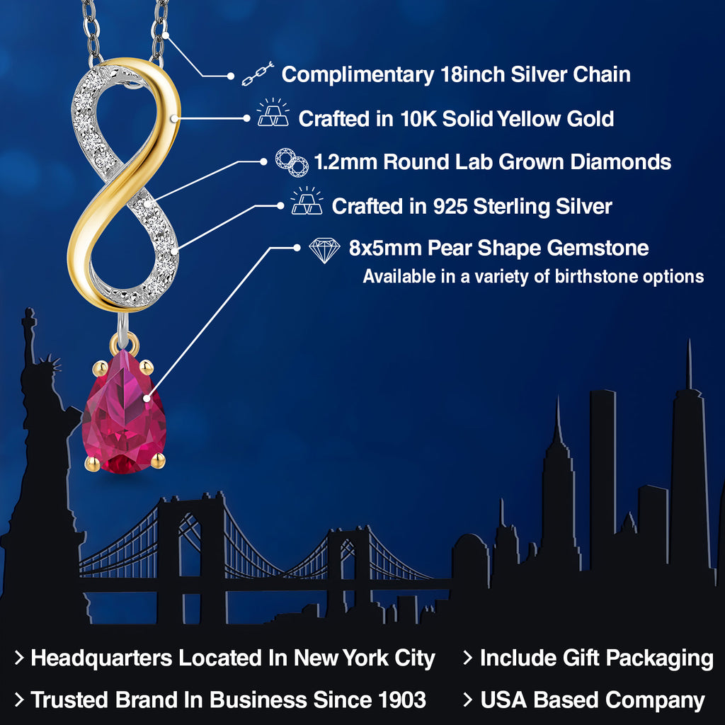 Pendant in 925 Sterling Silver and 10K Yellow Gold