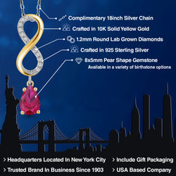 Pendant in 925 Sterling Silver and 10K Yellow Gold