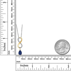 Pendant in 925 Sterling Silver and 10K Yellow Gold