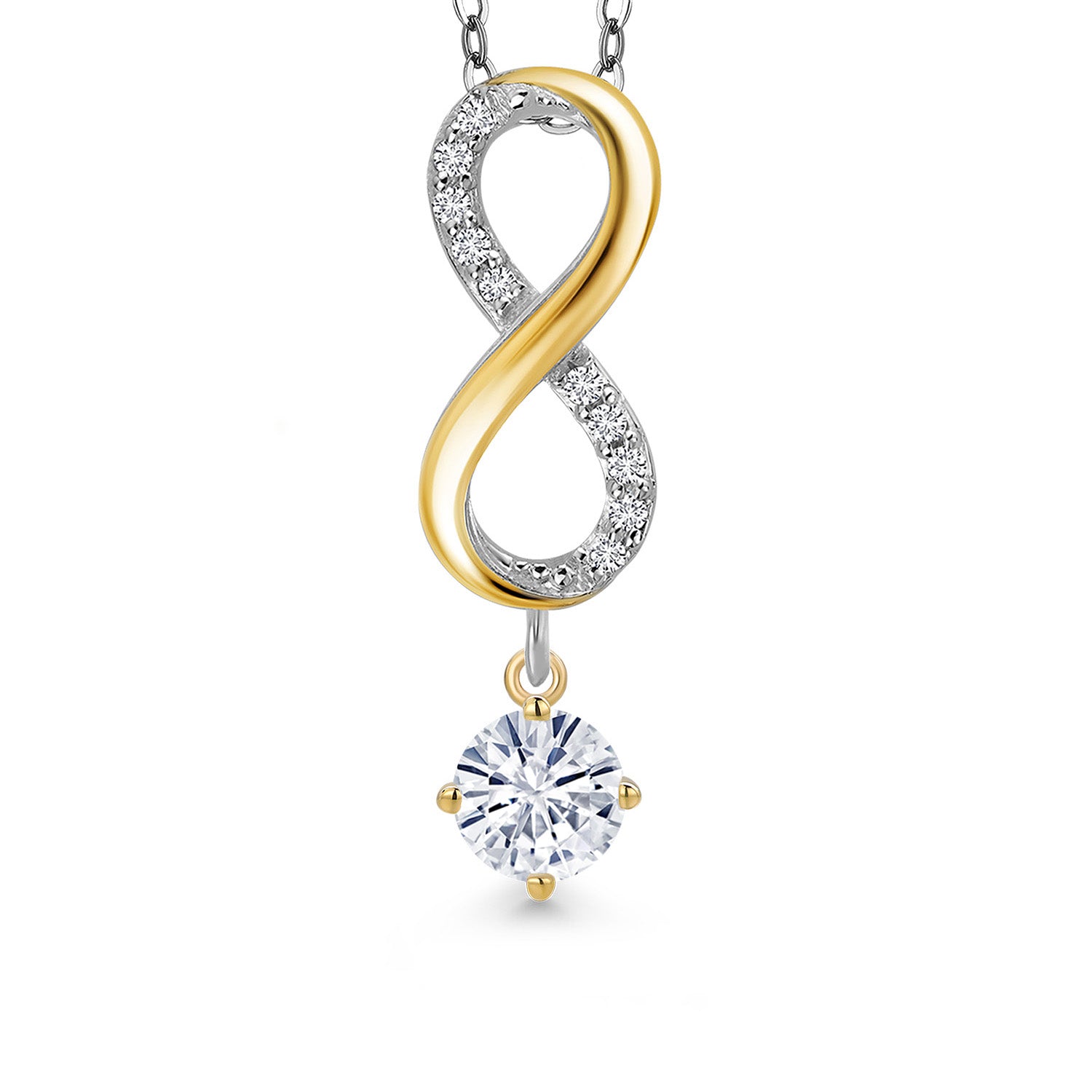 Pendant in 925 Sterling Silver and 10K Yellow Gold