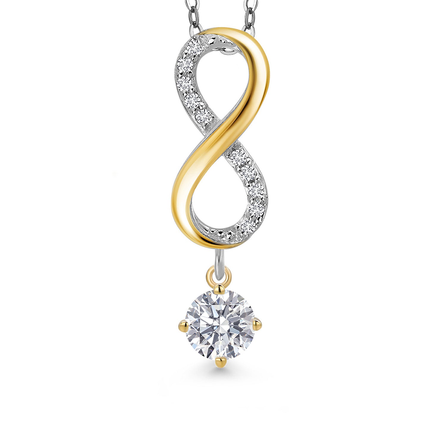 Pendant in 925 Sterling Silver and 10K Yellow Gold