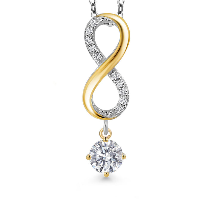 Pendant in 925 Sterling Silver and 10K Yellow Gold