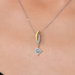 Pendant in 925 Sterling Silver and 10K Yellow Gold