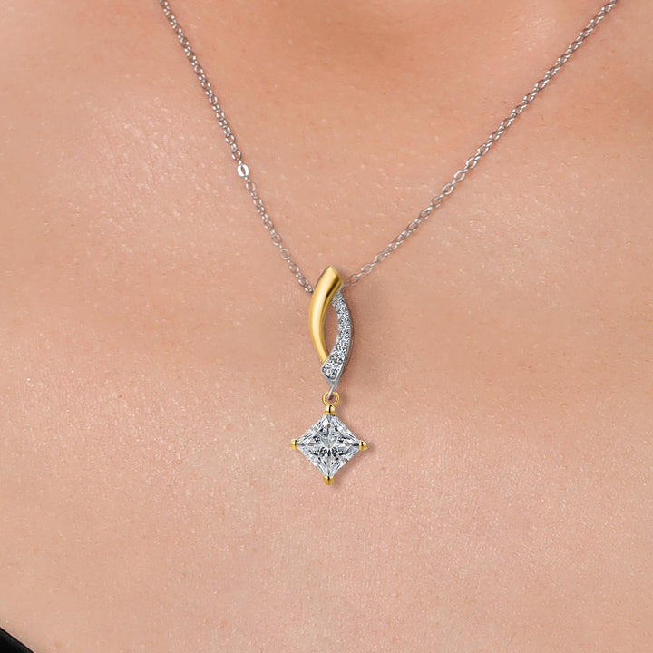 Pendant in 925 Sterling Silver and 10K Yellow Gold