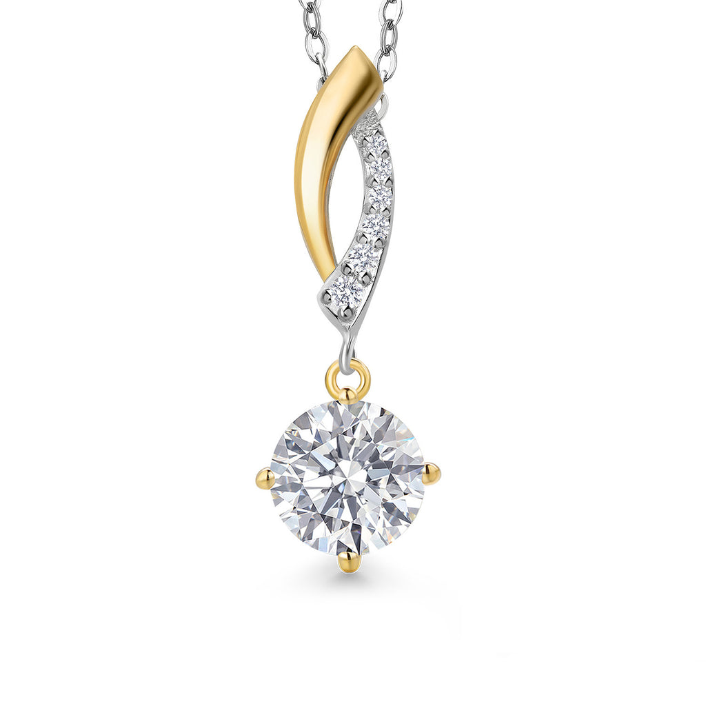 Pendant in 925 Sterling Silver and 10K Yellow Gold