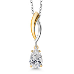 Pendant in 925 Sterling Silver and 10K Yellow Gold