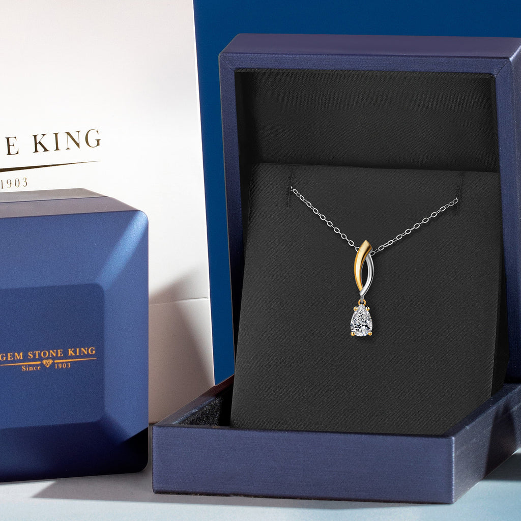D - E_Pendant in 925 Sterling Silver and 10K Yellow Gold