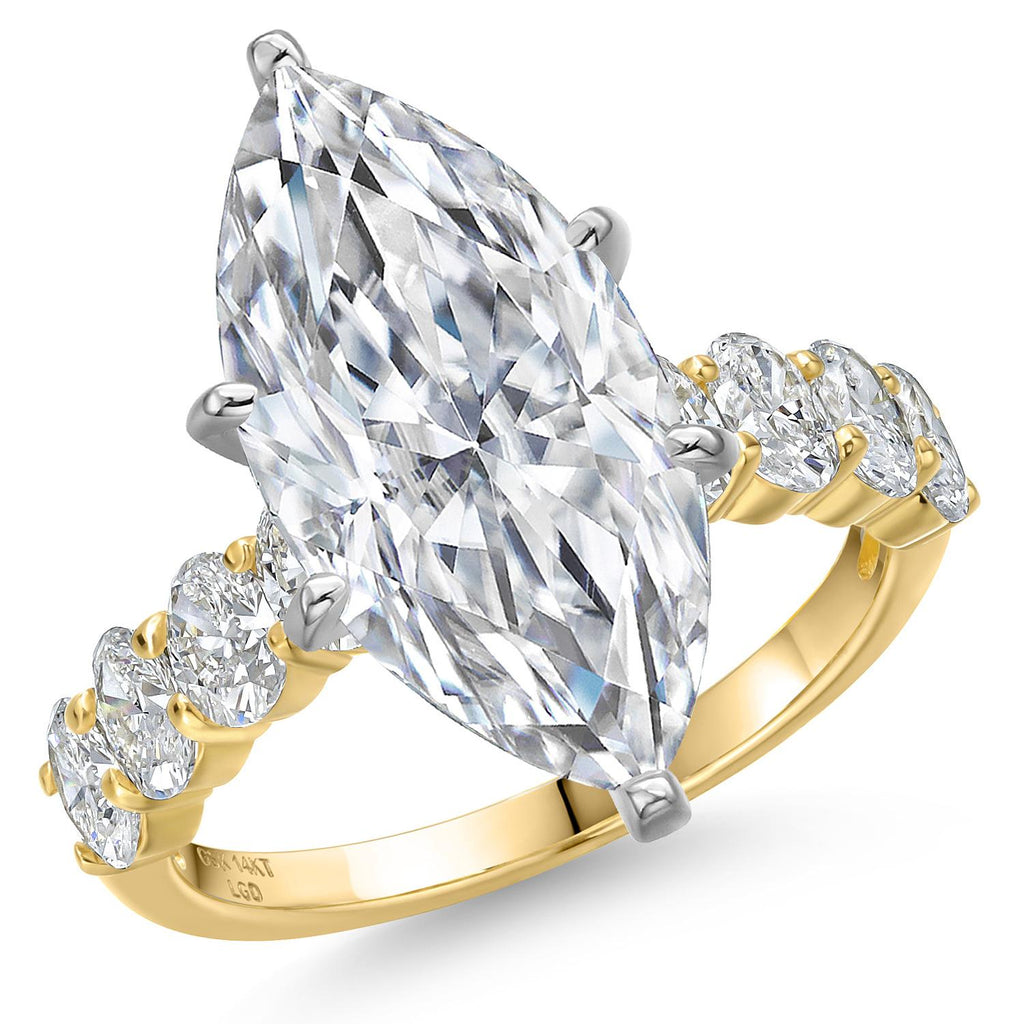 Marquise Cut_Center 5.00ct_9_Ring in 14K Two Tone Gold