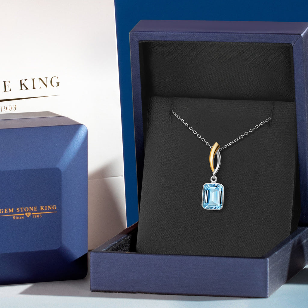 Pendant in 925 Sterling Silver and 10K Yellow Gold